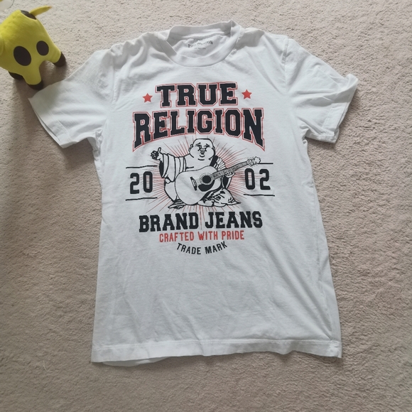 3/25 TRUE RELIGION BUDDHA GRAPHIC T-SHIRT WHITE - Picture 3 of 10